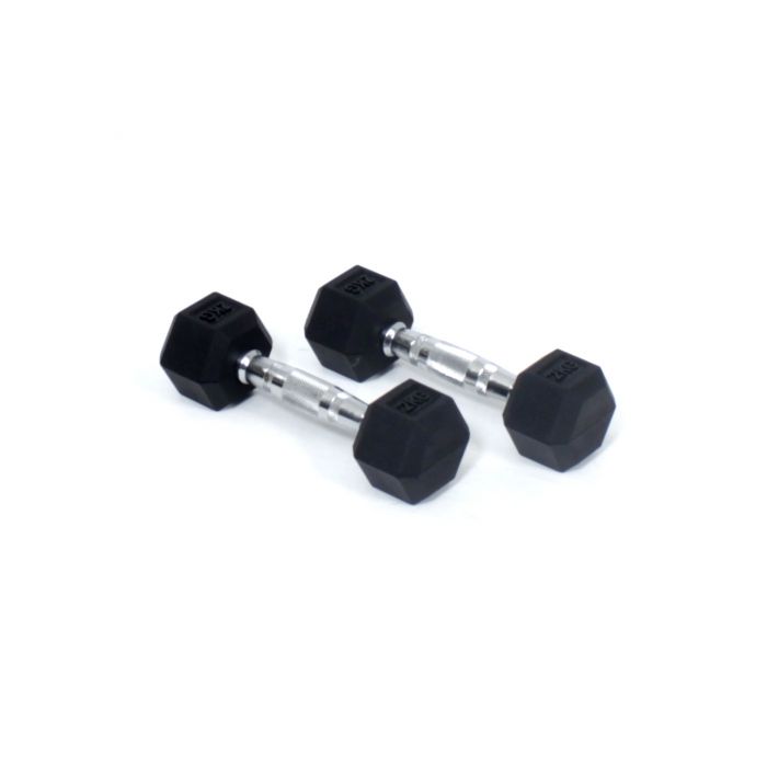 Core Power Rubber Hex Dumbbells - 2 kg (per paar) main product photo