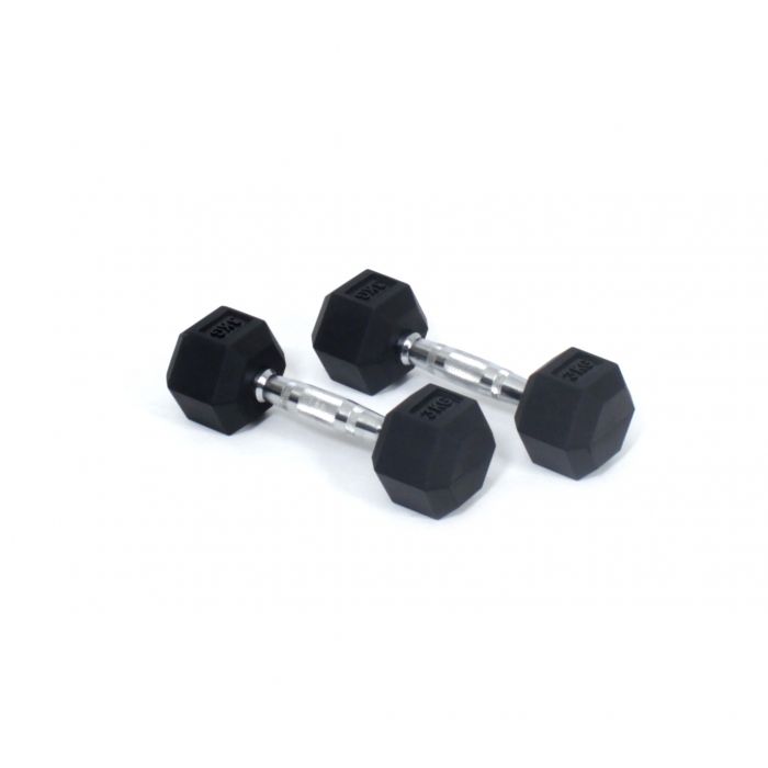 Core Power Rubber Hex Dumbbells - 3 kg (per paar) main product photo