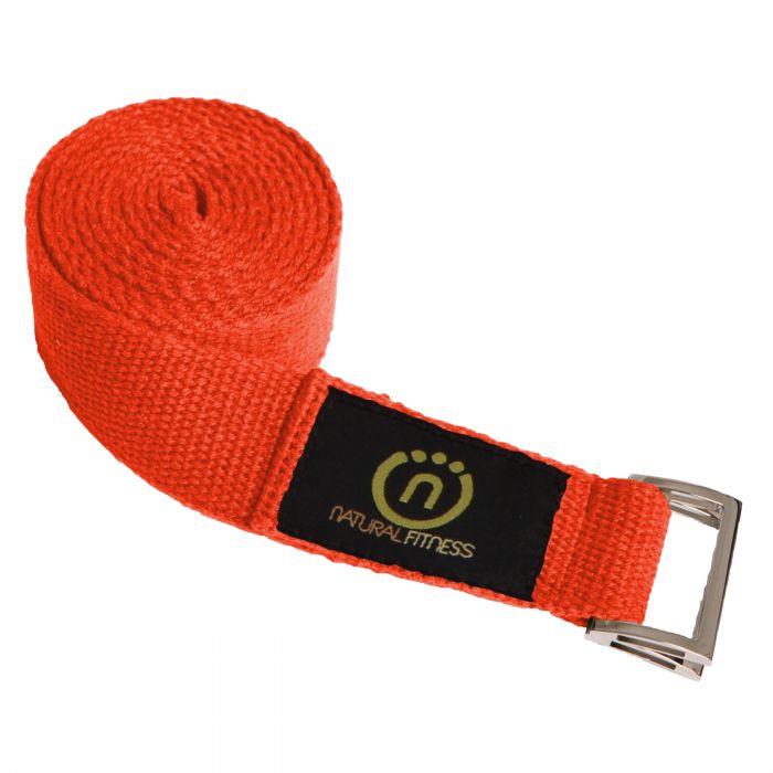 Yoga Strap 2,44m (hennep) - oranje/rood main product photo