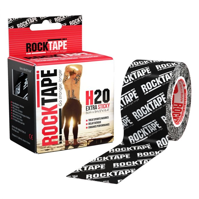 Rocktape H2O (5cm x 5m) zwart logo main product photo